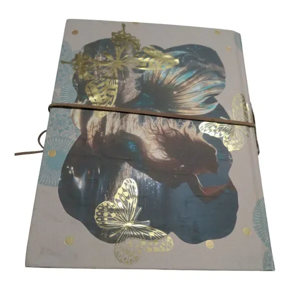 Handmade Mermaid Junk Journal Ocean Theme Art Journal Mixed Media Charms Pearls - Picture 4 of 12